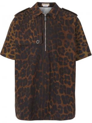Леопардовая рубашка с короткими рукавами Burberry
