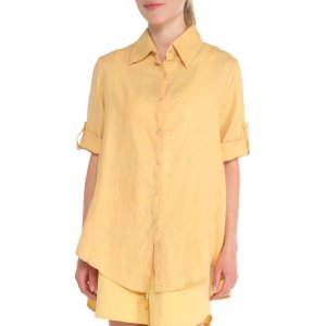 Рубашки Maison David. Цвет: бежево-желтый