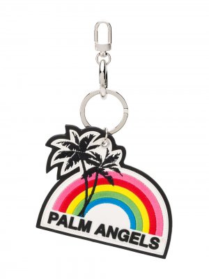 Брелок с логотипом Palm Angels. Цвет: черный