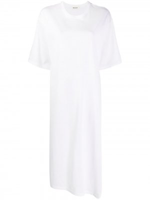 Платье-футболка с асимметричным подолом Zucca. Цвет: белый