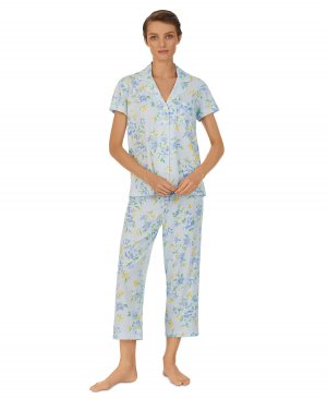 Женский пижамный комплект капри с цветочным принтом , мульти Lauren Ralph