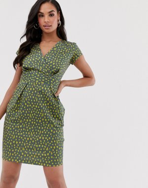 Платье-футляр с короткими рукавами Closet-Зеленый Closet London