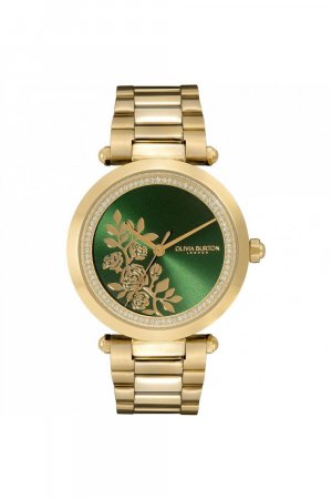 Модные аналоговые кварцевые часы Signature из нержавеющей стали — 24000043 , зеленый Olivia Burton