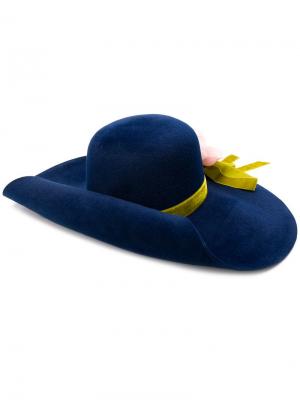 Шляпа с цветком Gucci. Цвет: синий
