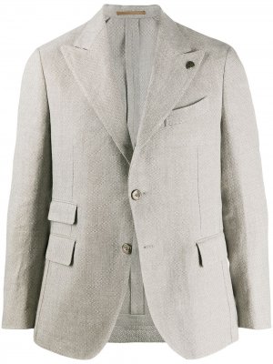 Фактурный пиджак с карманами Gabriele Pasini. Цвет: нейтральные цвета