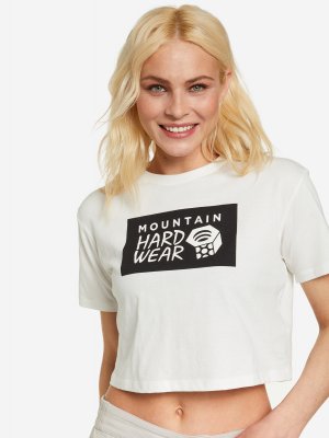 Футболка женская Logo Crop Short Sleeve, Белый Mountain Hardwear. Цвет: белый