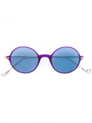 Солнцезащитные очки в круглой оправе Eyepetizer. Цвет: розовый и фиолетовый
