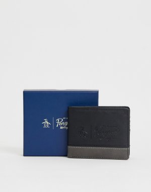 Черный/серый бумажник Original Penguin
