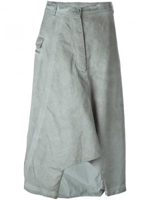 Асимметричная юбка Rundholz. Цвет: серый