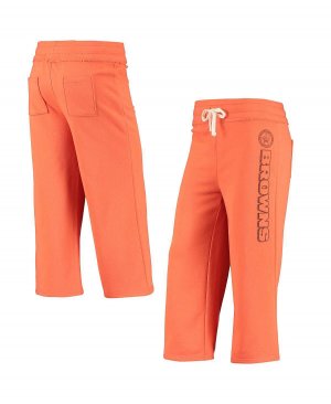 Женские укороченные брюки оранжевого цвета Cleveland Browns Junk Food