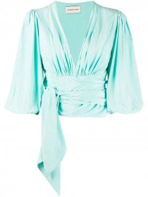 Блузка с завязками Alexandre Vauthier. Цвет: зеленый