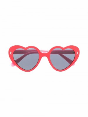 Солнцезащитные очки с оправой в форме сердца Stella McCartney Eyewear. Цвет: красный
