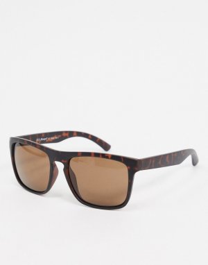 Квадратные солнцезащитные очки в черепаховой оправе -Коричневый цвет AJ Morgan