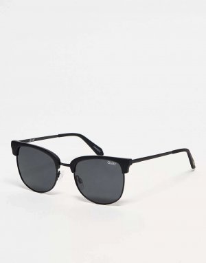 Солнцезащитные очки Quay Evasive в стиле ретро с поляризационными линзами матового черного цвета Australia