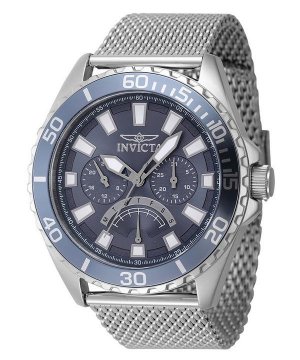 Invicta Pro Diver Retrograde GMT Кварцевые мужские часы из нержавеющей стали с синим циферблатом INV46905