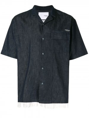 Джинсовая рубашка с воротником Yoshiokubo. Цвет: синий