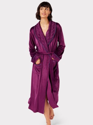 Длинный велюровый халат , фиолетовый Chelsea Peers