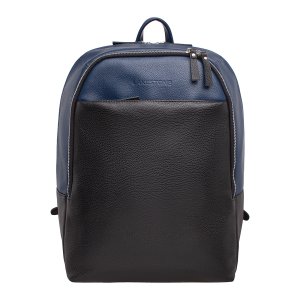 Кожаный мужской рюкзак для ноутбука Faber Dark Blue/Black 