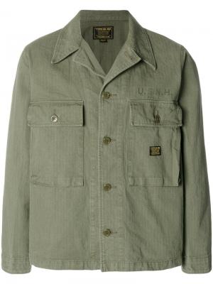 Куртка в стиле милитари Neighborhood. Цвет: зеленый