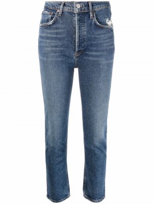 Укороченные джинсы Riley AGOLDE. Цвет: синий