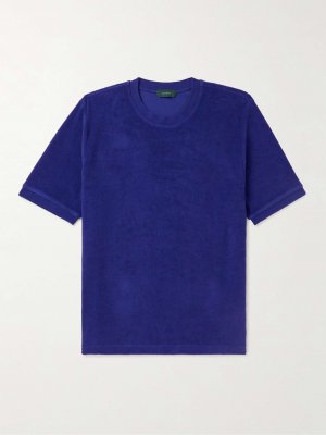 Хлопково-махровая футболка INCOTEX, синий Incotex
