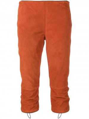 Укороченные брюки Prada Pre-Owned. Цвет: оранжевый