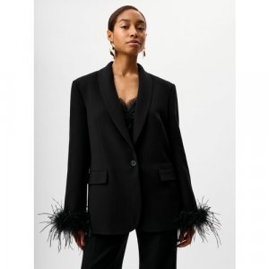 Пиджак , размер M INT, черный Sela. Цвет: черный