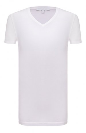 Хлопковая футболка Ermenegildo Zegna. Цвет: белый