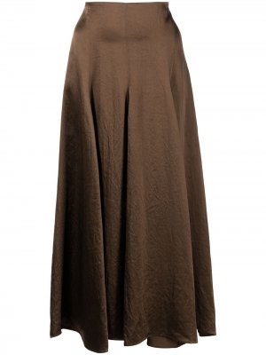 Драпированная юбка миди Vince. Цвет: коричневый