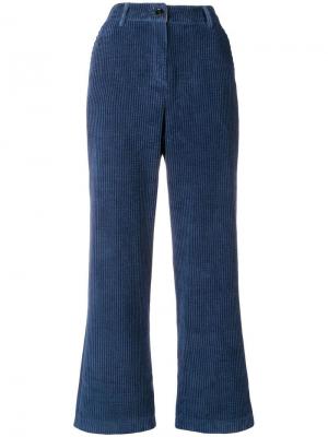 Вельветовые брюки с завышенной талией Neul. Цвет: синий