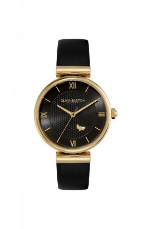 Модные аналоговые кварцевые часы Minima Bee из нержавеющей стали — 24000099 , черный Olivia Burton