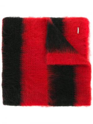 Полосатый объемный шарф Dondup. Цвет: чёрный