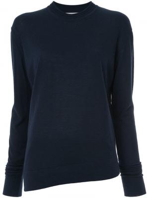 Приталенный свитер с длинными рукавами Studio Nicholson. Цвет: синий