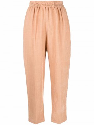Укороченные брюки с эластичным поясом Forte. Цвет: оранжевый