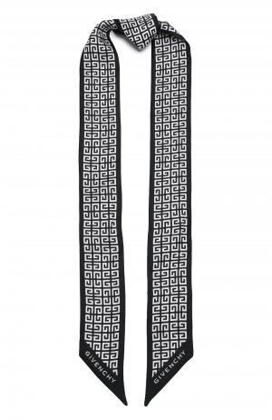 Шелковый шарф-бандо Givenchy. Цвет: чёрно-белый