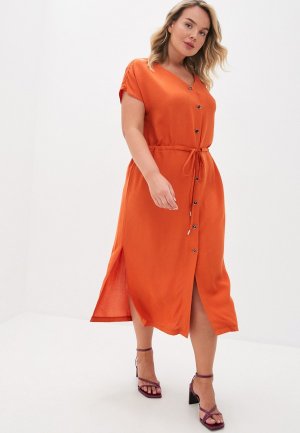 Платье Lacy. Цвет: оранжевый