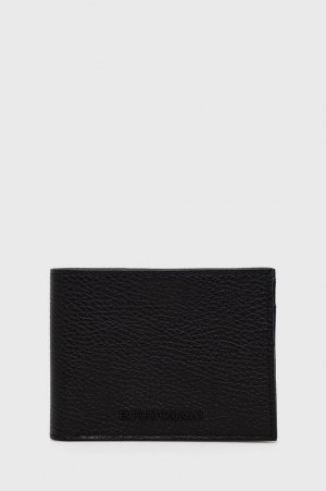 Кошелек и кожаный футляр для кредитных карт , черный Emporio Armani
