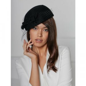 Шляпа , размер 56-58, серый Diana Pavlovskaya. Цвет: серый/черный