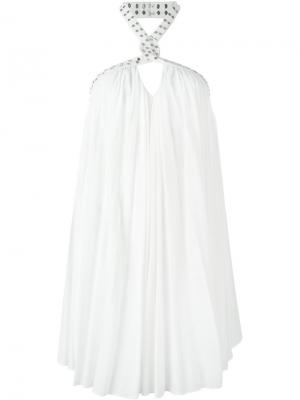 Платье с заклепками Jay Ahr. Цвет: белый