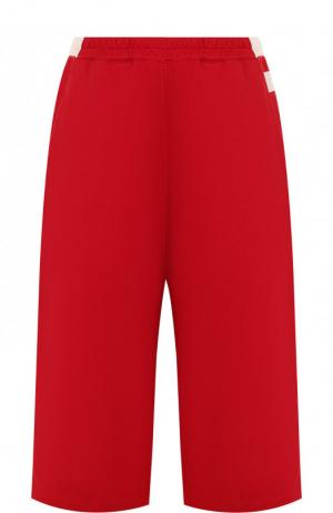 Укороченные хлопковые брюки Y-3. Цвет: красный