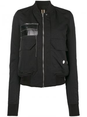 Куртка-бомбер с карманом спереди Rick Owens DRKSHDW. Цвет: черный