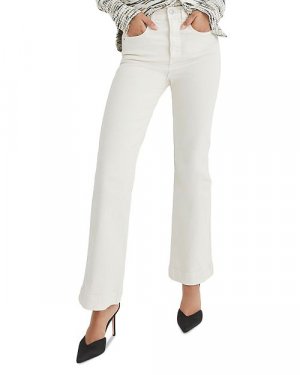 Расклешенные джинсы до щиколотки с высокой посадкой Carson цвета экрю , цвет Ivory/Cream Veronica Beard