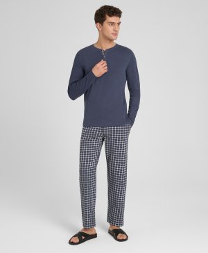 Пижамы (футболка и брюки) PJ-0030 NAVY HENDERSON. Цвет: синий