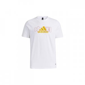 Casual Sports Round Neck Short Sleeve T-shirt Unisex Tops White GP1860 Adidas