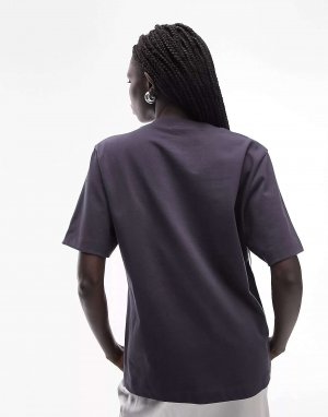 Сланцевая базовая футболка премиум-класса с короткими рукавами Topshop