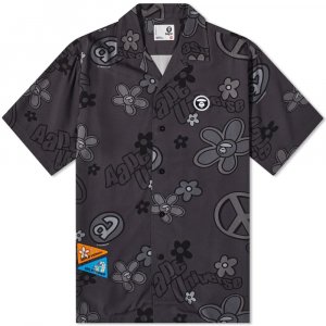 Рубашка для отпуска AAPE & Peace, черный By A Bathing Ape