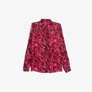 Тканая блузка с цветочным принтом Ikks, розовый IKKS