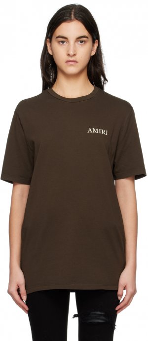 Коричневая объемная футболка AMIRI