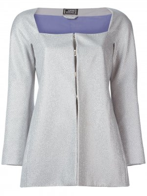 Декорированный пиджак Versace Pre-Owned. Цвет: серый