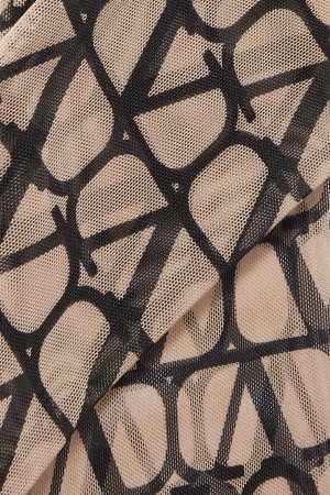 VALENTINO GARAVANI Тюлевые перчатки с принтом , коричневый